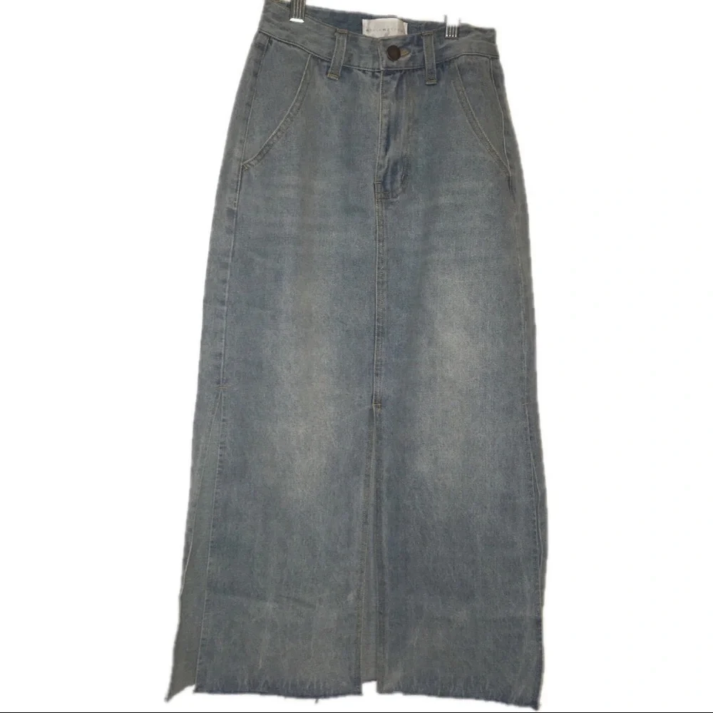 NWT StyleKeepers Midi Denim Skirt XSmall